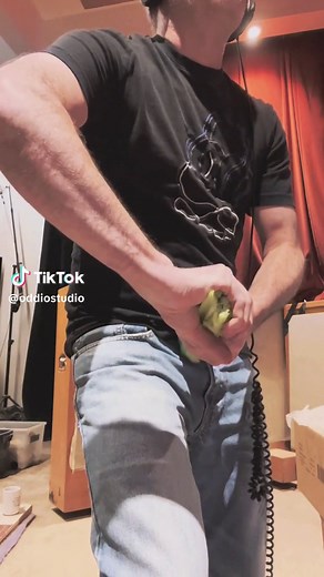 Celery is one of the staples for gory Foley sounds… #foleyartist #foley #oddio #oddiostudio #movie #tv #creative #celery