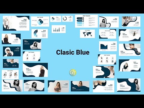 Classic Blue Free Powerpoint Template Presentation