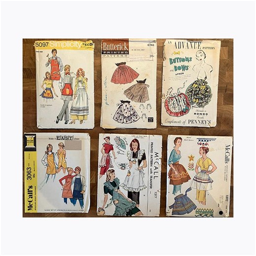 Vintage Apron Sewing Patterns – 1940s-70s Mccalls, Simplicity, Advance - Etsy