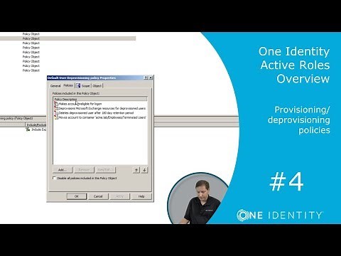 One Identity Active Roles | Overview #4 | Provisioning/deprovisioning policies