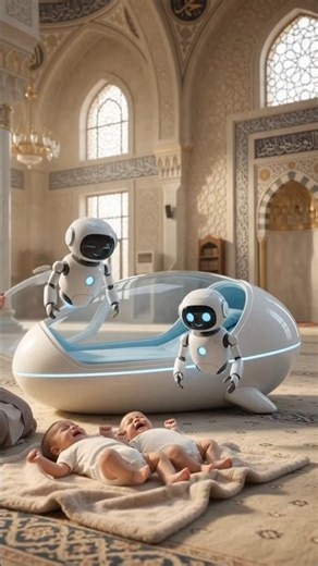 🤖❤️ AI Robots Taking Care of Babies | Amazing Future Technology #Shorts