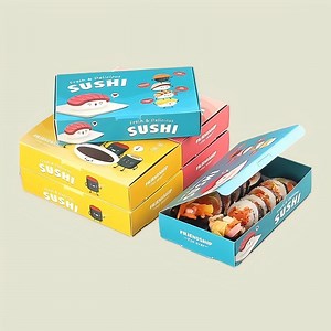 [Hot Item] Factory Customized High Quality Food Packaging Paper Box Disposable Sushi Box