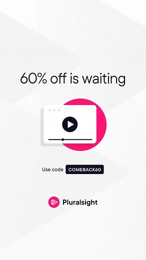 220K views | Restart your progress toward a promotion, new role, or personal goal. Get 60% off hands-on tech learning, labs, and cert prep. | Pluralsight | Facebook