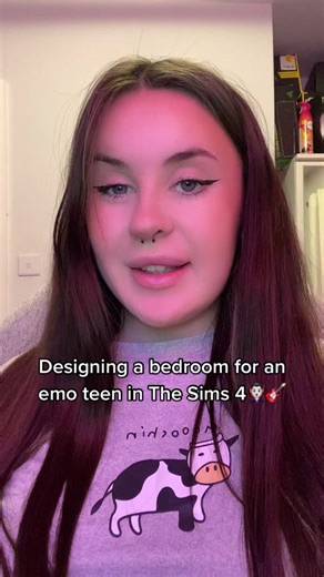 Emo Teen Bedroom Design in The Sims 4