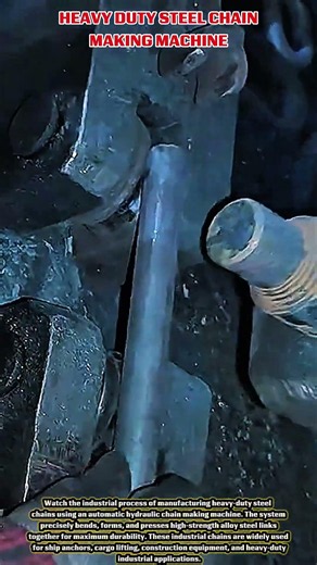Automatic Hydraulic Chain Making Machine | Heavy Duty Steel Chain Production Process