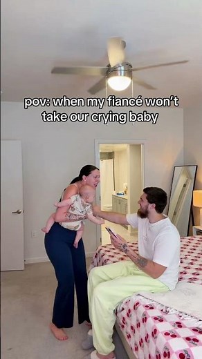 POV: when my fiancé won’t take the crying baby… #couple