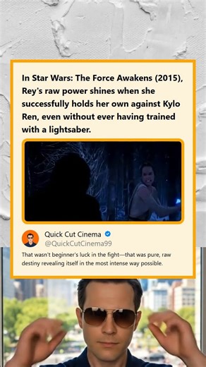 Star Wars The Force Awakens 2015 Reys Raw Power Against Kylo Ren Without Lightsaber Training