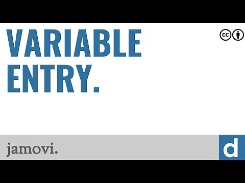 Variable entry — jamovi