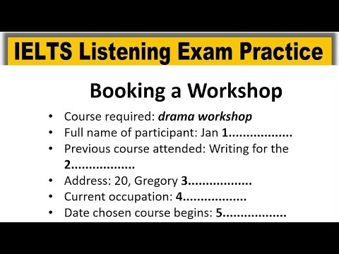 Booking a Residential Workshop listening practice test 2026 with answers | IELTS Real Exam Listening