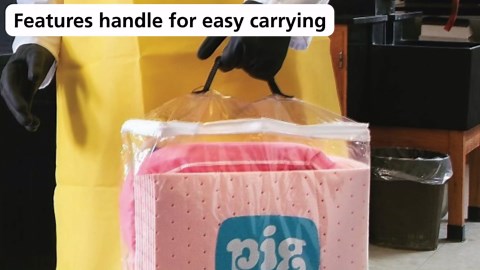 PIG Hazmat Spill Kit - 5" W x 15" L x 18" H - Absorbs up to 5 gallons - KIT367