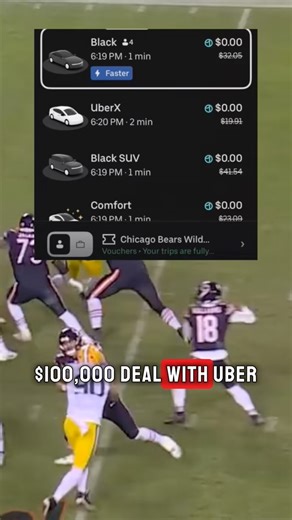 He gave every fan a free Uber! #facebookreels #nfl #bears #uber | HangTime | Facebook
