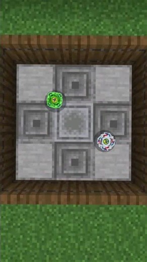 Beyblade battle in Minecraft! #bedrock #minecraft #beyblade #fight