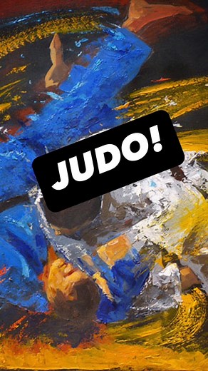 Due lottatori di Judo catturati nel cuore dell’azione. Forza, movimento ed energia dipinti con colori forti e decisi. Acrilici su tavola in legno. #judoka #paintingtutorial #artistonfacebook #martialarts | Alex Piras Paintings