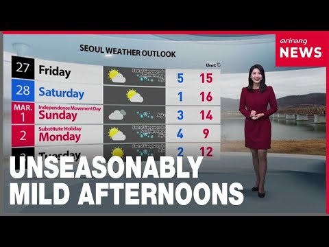 [Weather] Springlike mildness with wide temperature swings