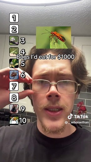 Bugs I'd Eat for $1000: A Ranking