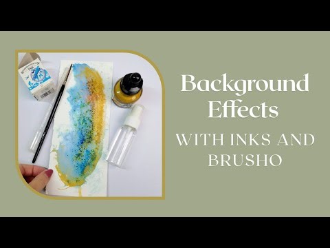How to create sparkling, colourful backgrounds with Inks and Brusho | Watercolour paper techniques