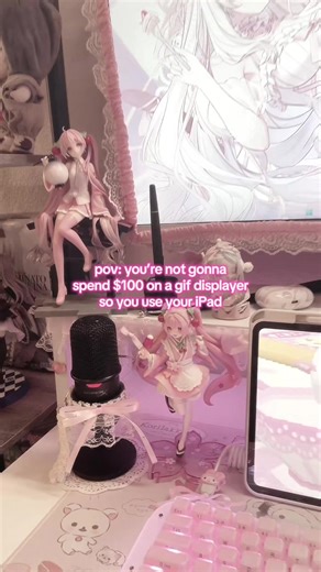 Im js a broke hs student 😭 #setup #gamingsetup #pinksetup #gamergirl #fypシ