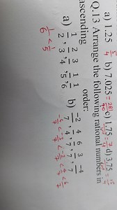 Q.13 Arrange the following rational numbers in ascending order:... | Filo
