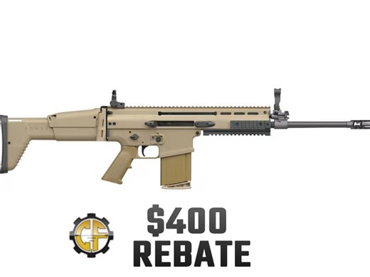 FN - SCAR 17S - Semi-Automatic Rifle - 16.25" Barrel - .308 Win - 20 Round Magazine - Non-Reciprocating Charging Handle - FDE - 98541-2