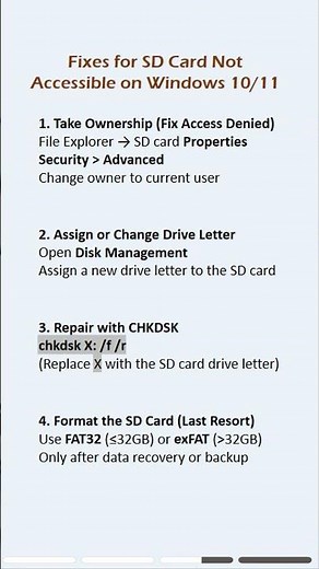 SD Card Not Accessible? Fix Access Denied Errors Fast 🔧 #sdcard #accessdenied