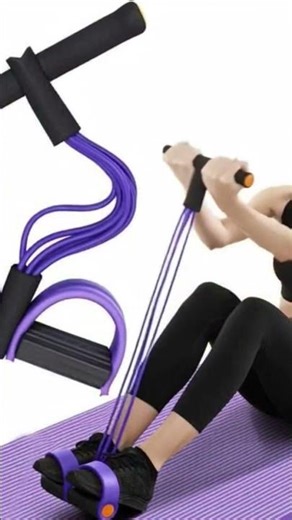 Pull Reducer Body Trimmer Resistance Band Ab Exerciser (Purple)