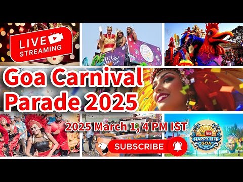 LIVE: Goa Carnival Parade 2025 🎭🎉 | Panjim, Goa | Festive Floats, Music & Dance!