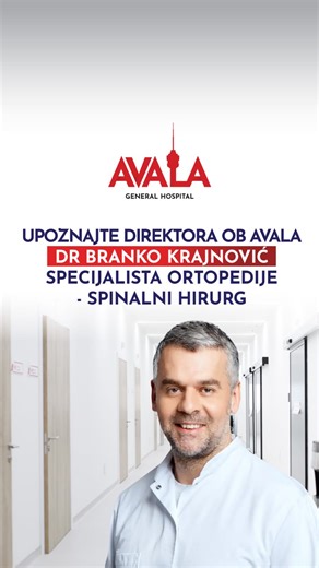 Opšta bolnica AVALA on Instagram: "📌Upoznajte naš tim Dr Branko Krajnović je međunarodno priznat specijalista ortopedske hirurgije i spinalni hirurg koji živi i radi u Nemačkoj i Srbiji, i važi za jednog od najpoznatijih i najpriznatijih spinalnih hirurga u regionu, takodje je direktor Opšte Bolnice Avala. ☘️Nakon završenih studija medicine svoje usavršavanje nastavio je u Nemačkoj, učeći od vodećih stručnjaka u oblasti moderne hirurgije kičme. ☘️Dr Krajnović je bio Zamenik direktora Kli