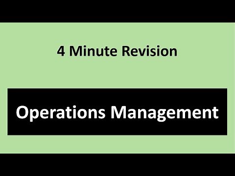 4-Minute Exam Revision: Operations Management
