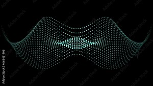 particle flow cyber realistic with black background loading animation video 4k animation video technology