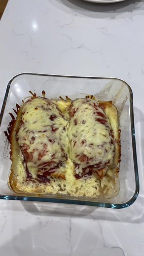 First time making Hunter’s Chicken, it looked about right & was tasty! #chicken #dinner #cookwithme #cheese #easyrecipe #foodtiktok #bacon #hunterschicken