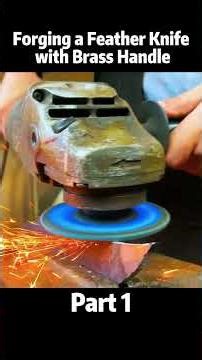 Forging a Feather Knife with Brass Handle | Part 1 . . . . #damascus #handmade #bladesmith #howitsma