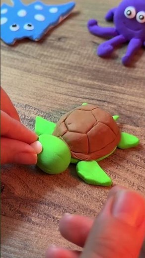 How to Make Air Dry Clay Turtle | Easy Plasticine Idea | Simple Clay Crafts Tutorial #clay #easy