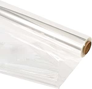 WICKELN Clear Cellophane Wrap Roll (31.5 in x 100 ft) Folded To 16 Inches For Easy Storage, 3 Mil Thick Sheer Cellophane Wrap For Gift Baskets, Easter Gift Wrapping, Cookie, Flower