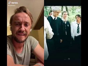 Tom Felton reacts to Draco Malfoy's lip biting scene on Tiktok