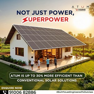 ATUM is more than just a solar roof. It stays sturdy through heat, rain, and storms while generating clean, dependable power every day. With up to 30% more efficiency than regular panels, it brings more energy, better savings, and lasting value to your real estate. Visit our website now: https://atum.in/integrated-solar-roof/ or call 91006 82886 for queries. #BuiltToLastEngineeredToOutClass #atumsolar #atum #solarroof #solar #solarpanel #sustainable #sustainableenergy #atumsolarroof #solarenergy