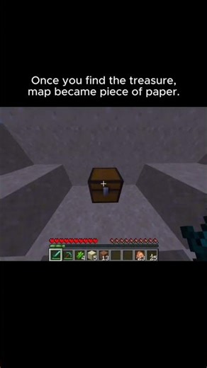 Once you find the treasure, map became useless... #minecraft #shorts