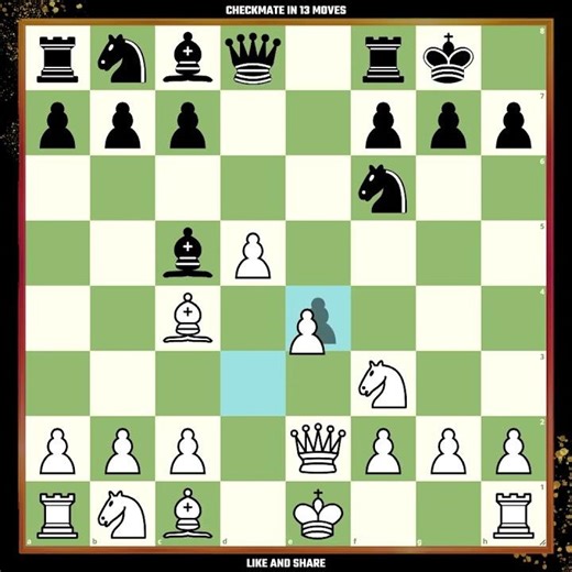 Checkmate in 13 moves😱 #chess