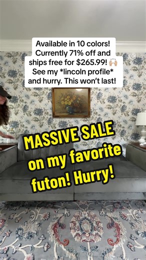 Get this futon for $265.99 and FREE shipping right now! I have no idea how long this will last so quickly. I bought four of these for The Villas in late 2022 and we have been so pleased with them. They are comfortable. They are functional. They are stylish. And most importantly, they are affordable. See my *lincoln profile* for the source! Don't sleep on this deal. #futon #wayfair #wayfairfinds #smallhome #creatorsearchinsights