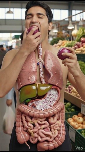 The Digestive Journey of an Onion | 3D Human Body Animation
