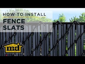M-D Building Products How-To-Install Fence Slats