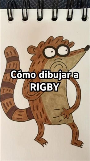 How to draw Rigby from Regular Show ✏️ #shortsdrawing #drawing #regularshow #rigby #art #sketchbook