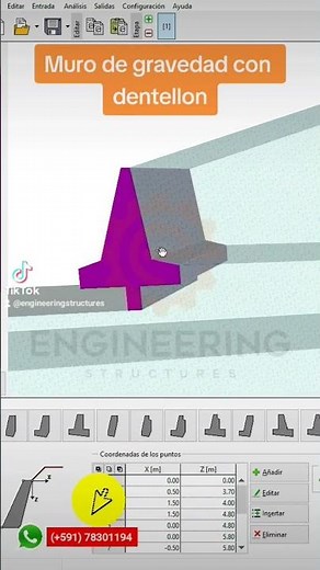 📙Curso: Diseño de Muros de Contención con Mathcad Prime y Geo5, modelo de muro tipo gravedad en Geo5
