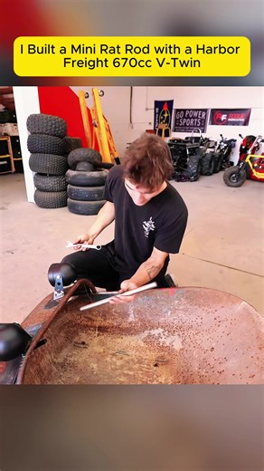 I Built a Mini Rat Rod with a Harbor Freight 670cc V-Twin #minicorvette #kart #insane