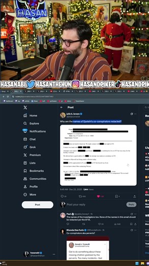 HasanAbi Reacts on Instagram: "DOJ IS TRYING TO PROTECT PDF FILES"