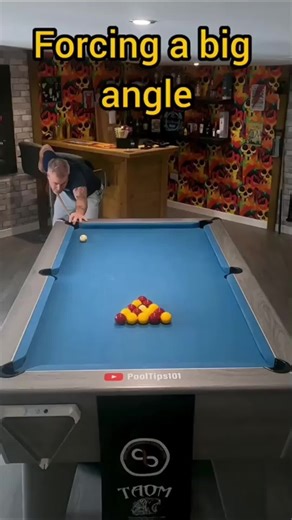 Mastering Pool: Force Big Angles with a Smaller Cue Ball
