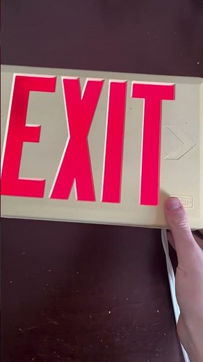 Testing a hubbell pathfinder LED exit sign #emergencyequipment #exitsign #shorts