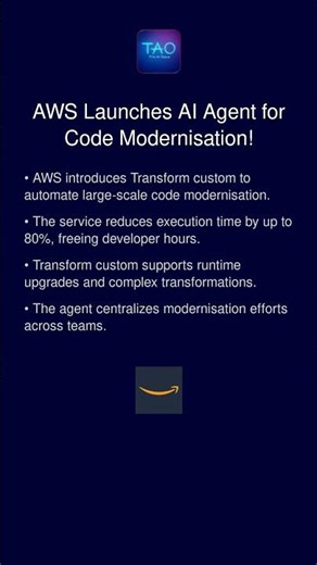 AWS Launches AI Agent for Code Modernisation!
