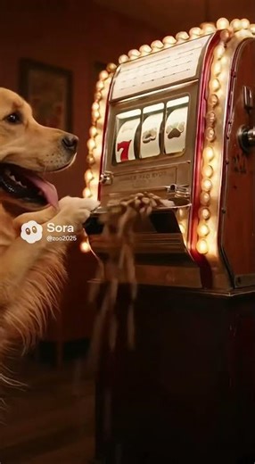 Dog: "I'm rich!" 🤑 Slot machine jackpot of endless food! #shorts #dog #rich
