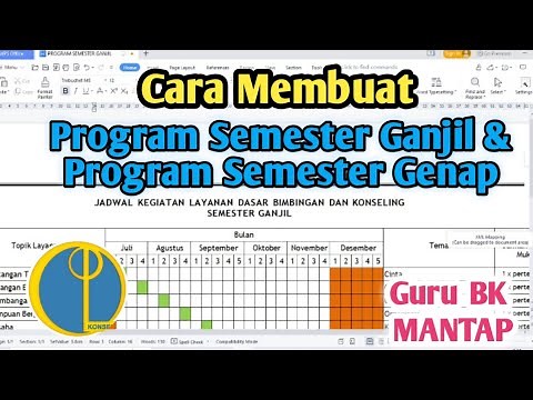 Cara Membuat Program Semesteran Guru BK - Terbaru