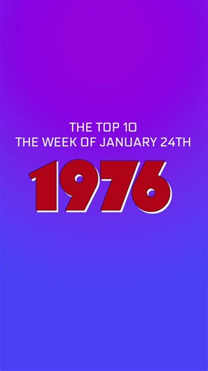 The top 10 songs for the week of January 24, 1976 (50 Years Ago). #music #billboard #charts #1976
